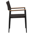 Sunpan Nava 111091 Stackable Dining Arm Chair - Black IMAGE 3