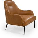 Mobital Swoon Stationary Leather Accent Chair LCH-SWOO-BRLE-PCBLA IMAGE 2