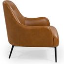 Mobital Swoon Stationary Leather Accent Chair LCH-SWOO-BRLE-PCBLA IMAGE 3