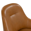 Mobital Swoon Stationary Leather Accent Chair LCH-SWOO-BRLE-PCBLA IMAGE 5