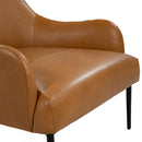 Mobital Swoon Stationary Leather Accent Chair LCH-SWOO-BRLE-PCBLA IMAGE 6