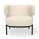 Mobital Finn Stationary Fabric Accent Chair LCH-FINN-CRBO-PCBLA IMAGE 1