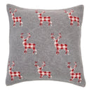 Brunelli Louison 356116 Decorative Pillow with Deer - Grey IMAGE 1