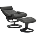  La-Z-Boy Aura 72691M Recliner with Ottoman - Stone/Black IMAGE 3