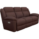 La-Z-Boy Joel Power Reclining Sofa with Headrest - Burgundy IMAGE 1