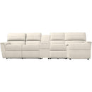 La-Z-Boy Ava 4 pc Reclining Sectional with Console - Ivory IMAGE 2