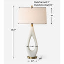 Uttermost 30387 Promenade White Table Lamp IMAGE 3