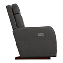 La-Z-Boy Lennon Power Rocking Recliner w/ Headrest & Lumbar - Charcoal IMAGE 3