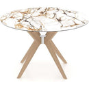 Canadel Round Downtown Dining Table with Ceramic Top PRN04848W220MDPNF/BAS01005NA20MDP IMAGE 1