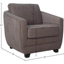 LH Imports Baltimo Stationary Fabric Accent Chair FTH014-F-CHAIR IMAGE 8
