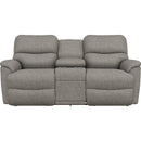 La-Z-Boy Trouper Power Reclining Loveseat w/ Headrest & Console - Charcoal IMAGE 2