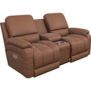 La-Z-Boy Greyson Power Reclining Loveseat w/ Headrest & Console - Caramel IMAGE 1