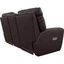 La-Z-Boy Cassian Power Reclining Loveseat with Headrest and Console - Dark Chocolate IMAGE 4