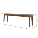  LH Imports Gia Bench GIA016-BRN IMAGE 2