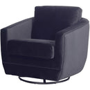  LH Imports Baltimo Swivel Glider Fabric Accent Chair FTH014S-VB IMAGE 1