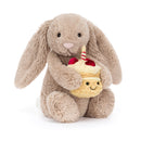 jELLYCAT - Bashful Beige 'Birthday' Bunny