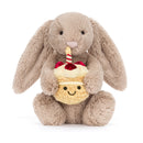 jELLYCAT - Bashful Beige 'Birthday' Bunny