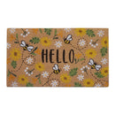 ~HELLO~ Busy Bee Coir Doormat, Natural