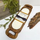 Himalayan Large Wood Candle Tray - Four Wicks