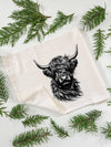 Highland Cow Organic Cotton Tea Towel