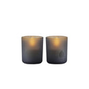 LED Flameless Candle - Grey Glass - 2.4" x 2.8"